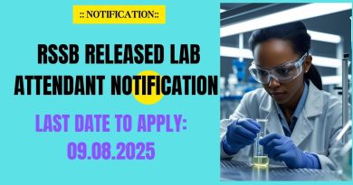RSSB LAB ATTENDANT NOTIFICATION 2025