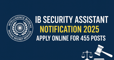 IB Security Assistants Notification 2025