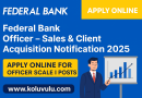 Federal Bank Notification 2025