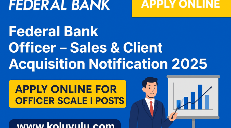 Federal Bank Notification 2025
