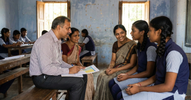 Indian career counsellor guiding students in government school under EdCIL recruitment 2026