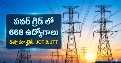 Power Grid (PGCIL) Recruitment 2026 – Apply for 668 Diploma Trainee, JOT & JTT Posts.